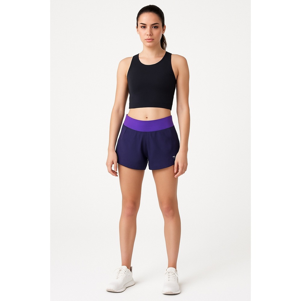 Lululemon Turbo Run‎ Shorts Womens 4 Dense Purple Zip Pocket Lined Athletic Y2K